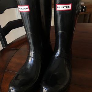Hunter Black Original Gloss Short Rain Boot